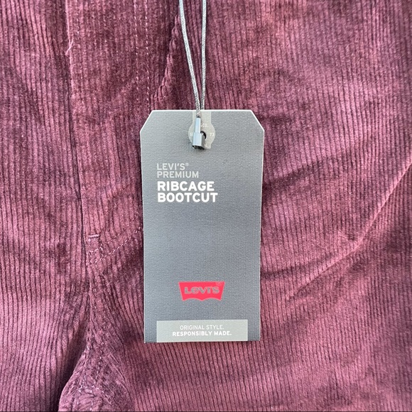 🆕 Levi's Ribcage Bootcut Boot Cut Corduroy Pants - Picture 8 of 14